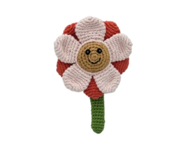 Flower rattle pink
